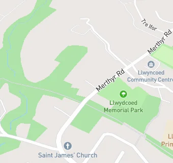 map for Llwydcoed Primary School