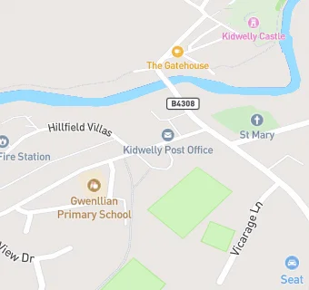 map for KIDWELLY RUGBY CLUB