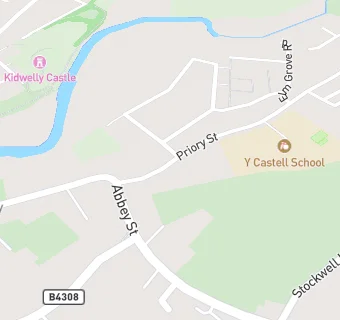 map for Ysgol y Castell