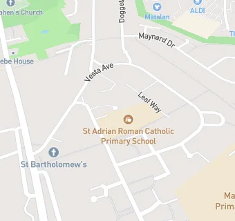 map for St Adrian Roman Catholic Primary School