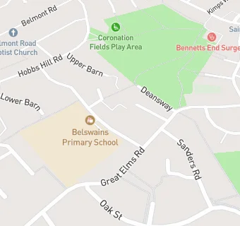 map for Belswains Primary School