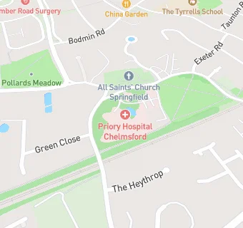 map for Chelmsford Hospital School