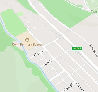 map for Cwm Primary School