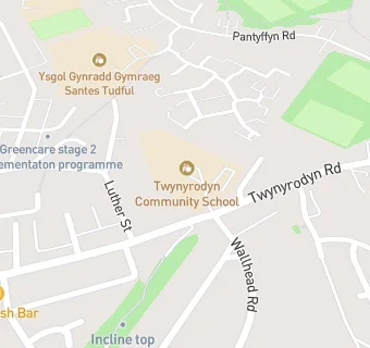 map for Twynyrodyn Community School