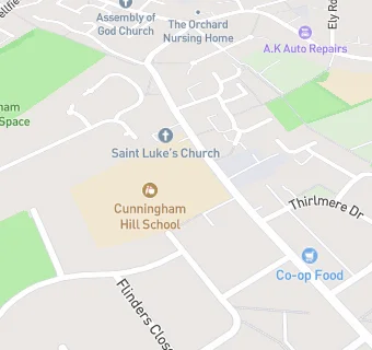 map for Cunningham Hill Junior School