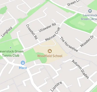 map for Woodfield School