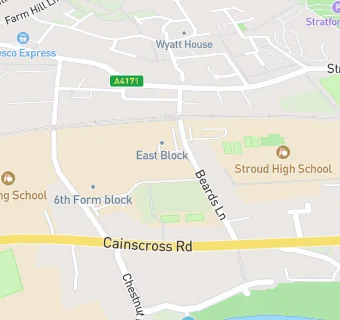 map for Stroud Girls' High School