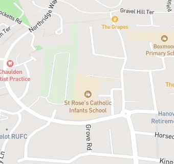 map for St Rose's Catholic Infant School