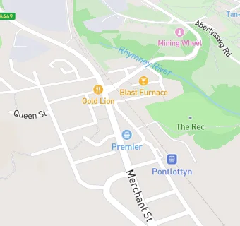 map for Rhymney Pharmacy