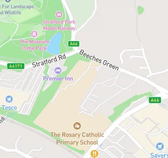 map for St Martins Centre (St Roses School)