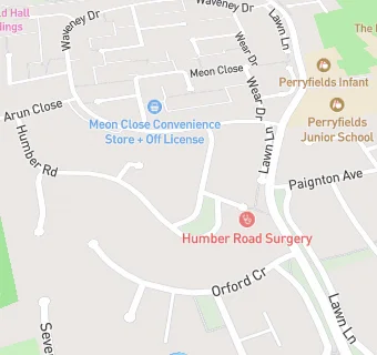 map for Humber Road Surgery