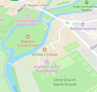 map for St Hilda's College