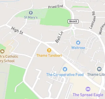 map for Thame Masonic Hall