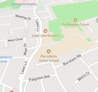 map for Perryfields Junior School