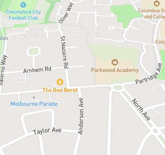 map for Melbourne Park Primary and Nursery School