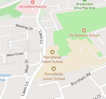 map for Perryfields Infant School