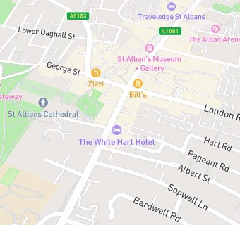 map for The White Hart Hotel