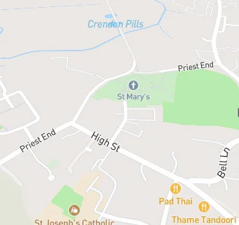 map for Thame Senior Friendship Centre