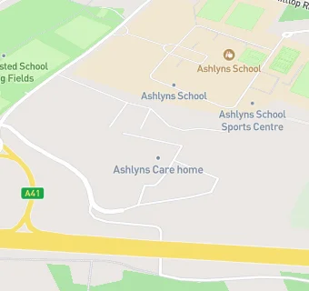 map for Ashlyns Care Home