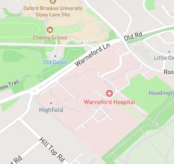 map for Warneford Hospital Cafe