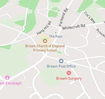 map for Bream Church of England Primary School