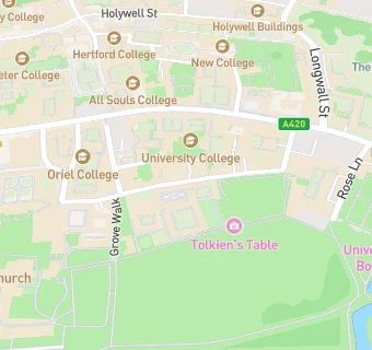 map for Merton College Sports Ground