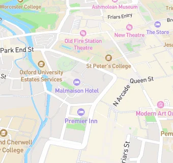 map for Malmaison Oxford