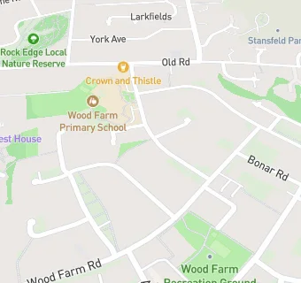 map for Wood Farm Primary School