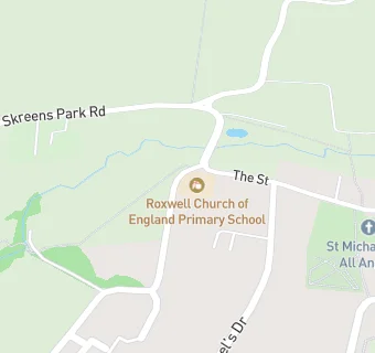 map for Roxwell Church of England Primary School