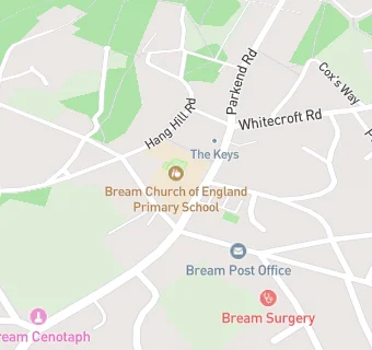 map for Bream Church of England Primary School