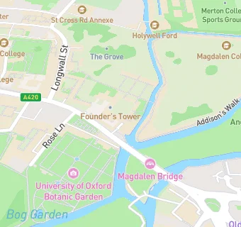 map for Magdalen College