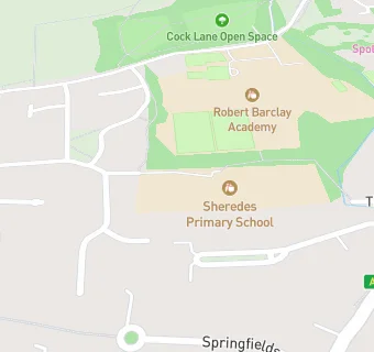 map for Sheredes Primary School