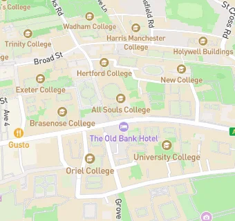 map for All Souls College