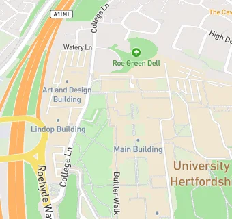 map for University of Hertfordshire