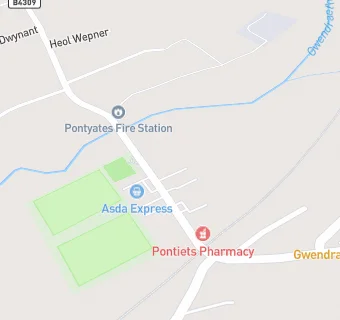 map for CAFFI'R PENTRE