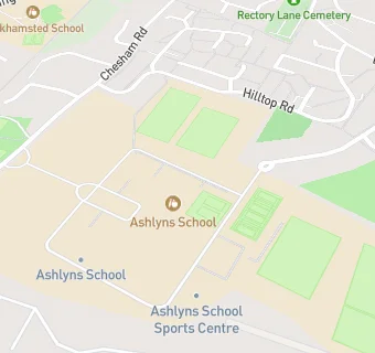 map for Ashlyns School