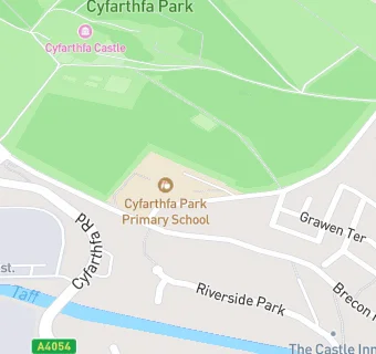 map for Cyfarthfa Miniature Railway