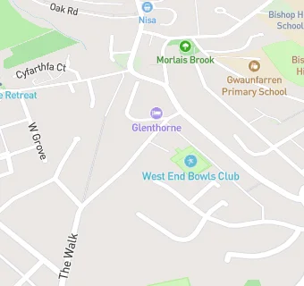 map for Merthyr West End Bowls Club