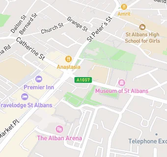 map for Thompsons St Albans