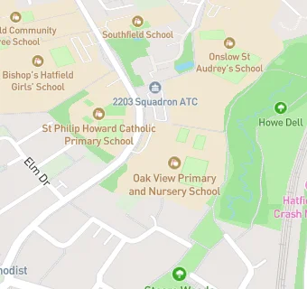 map for Oak View Primary and Nursery School