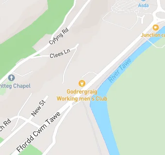 map for Godre'r-graig Workingmens Club