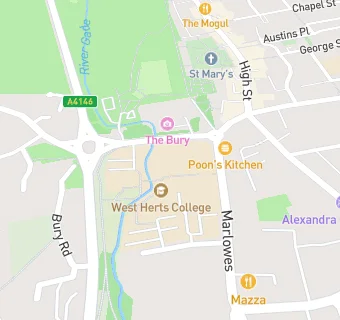 map for Aramark at West Herts College