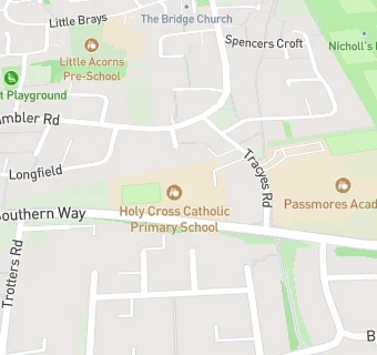 map for Holy Cross Catholic Primary School, Harlow