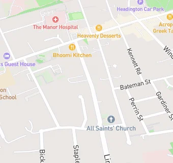 map for St Ebbes Church Headington
