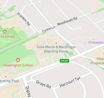 map for Headington School