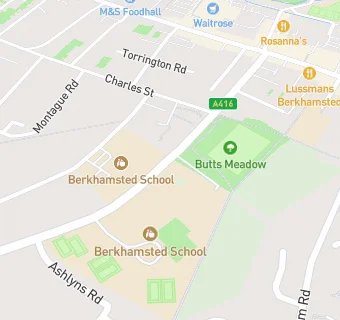 map for Berkhamsted School for Girls