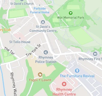 map for Rhymney Rugby Club