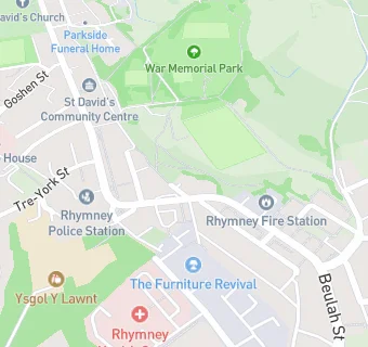 map for Rhymney Service Station