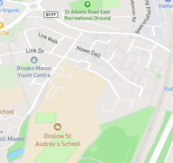 map for Onslow St Audrey's School