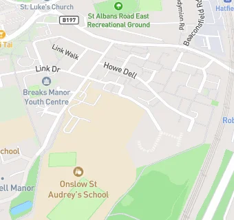 map for Onslow St Audreys School